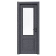 Дверь ДО ID4 Family Glass стекло рифленное, графит